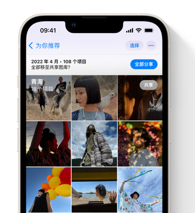 万山苹果维修网点分享在 iPhone 上使用共享图库 