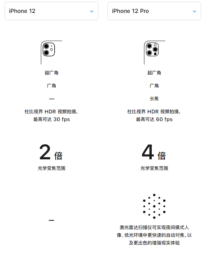 万山苹果手机维修分享苹果 iPhone 12 与 iPhone 12 Pro 选哪款 